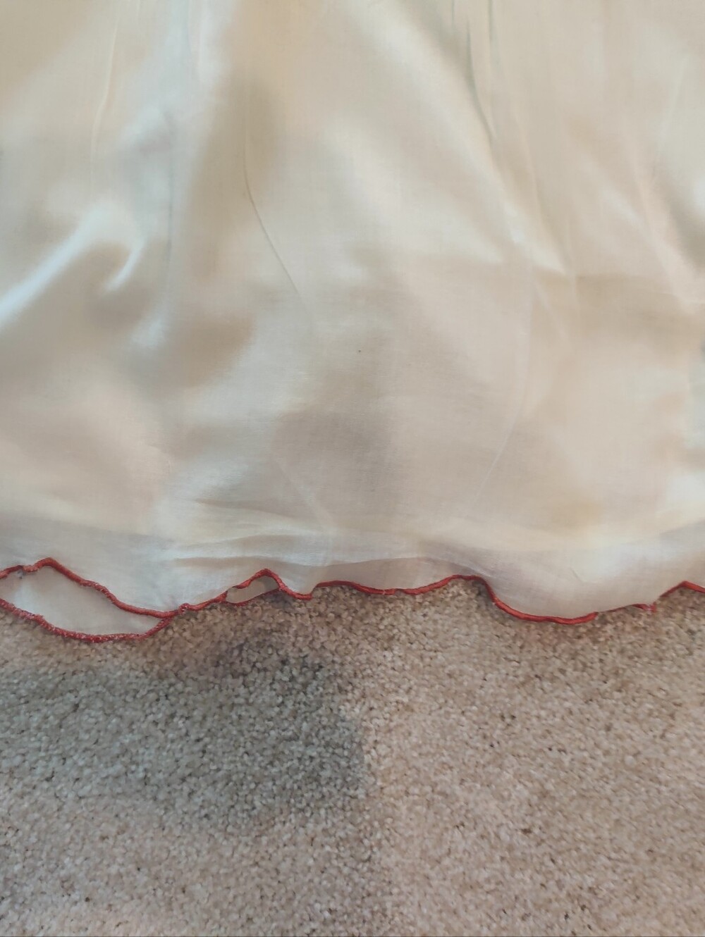 Adorable Cream and Teal Embroidered Sundress. So Cute! - Picture 7 of 8